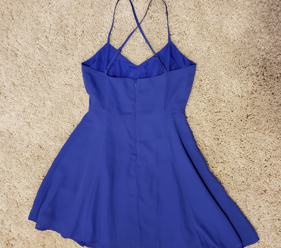 Jack cross-back dress, mid thigh, indigo, NWOT - Picture 2 of 3